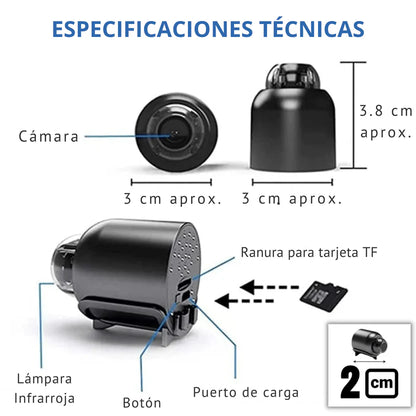 📸 MiniCam™ Cámara de Seguridad Portátil Full HD