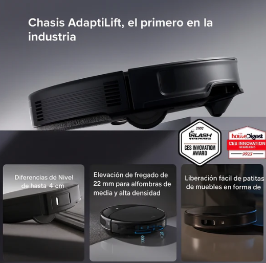 Robot aspiradora inteligente con sensor anticaída, aspira, barre y pasa el trapo + repuesto de accesorios