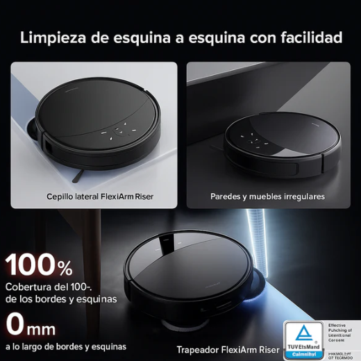 Robot aspiradora inteligente con sensor anticaída, aspira, barre y pasa el trapo + repuesto de accesorios