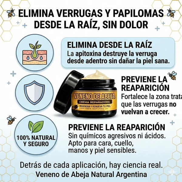 Bee venom -  Elimina Verrugas y Papilomas Desde Casa, Sin Dolor y sin que vuelvan
