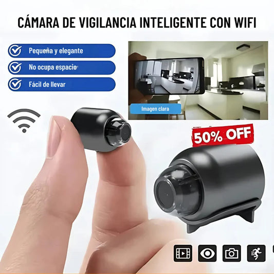 Mini Cámara Espía Full HD con Visión Nocturna – Discreta, Inalámbrica y Activada por Movimiento