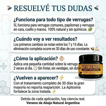 Bee venom -  Elimina Verrugas y Papilomas Desde Casa, Sin Dolor y sin que vuelvan